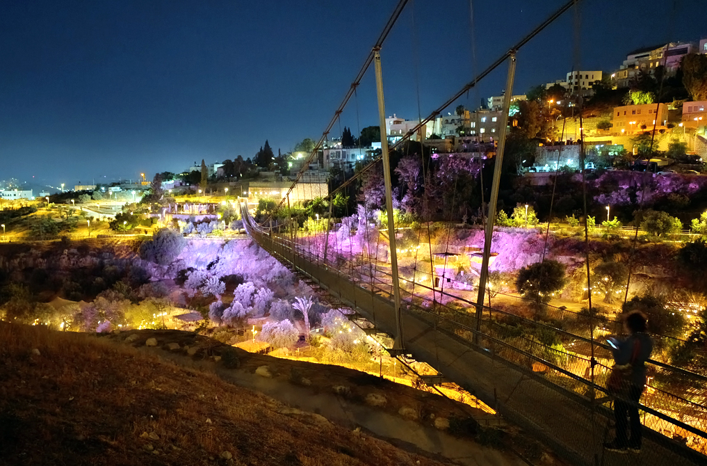 מסלולים חדשים לשנה חדשה: הגשר התלוי בירושלים בשעות לילה